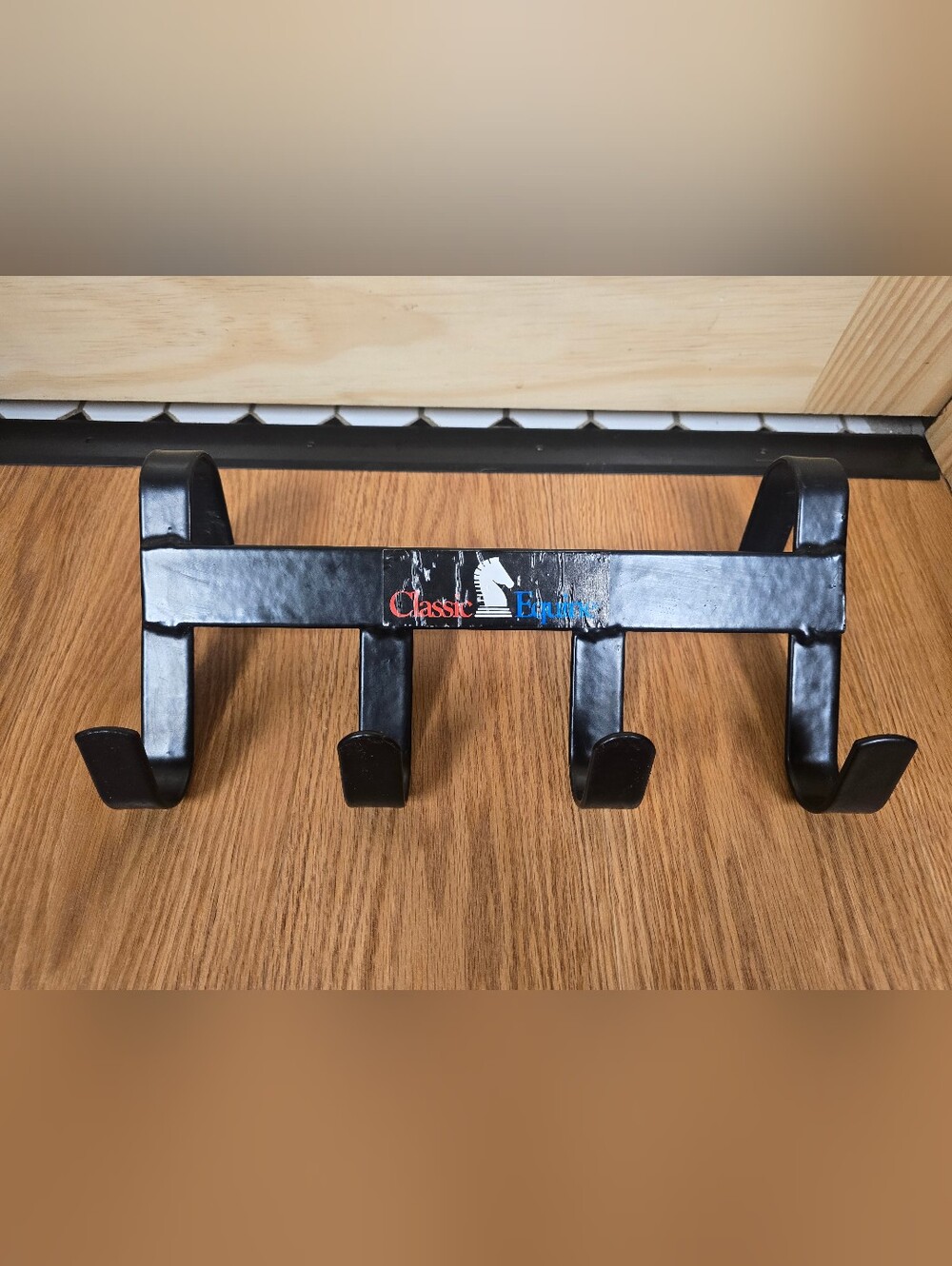 Classic Equine 4-Hook Black Metal Hanger